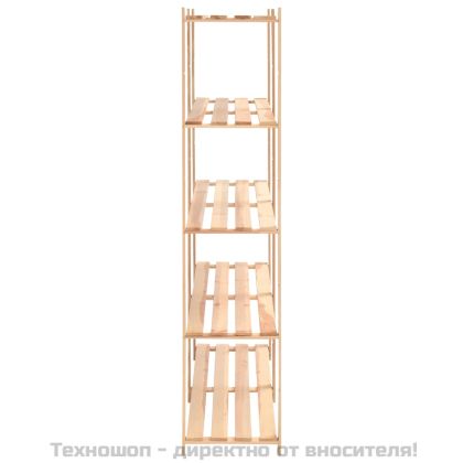 5-етажни стелажи, 5 бр, 170x38x170 см, бор масив, 500 кг