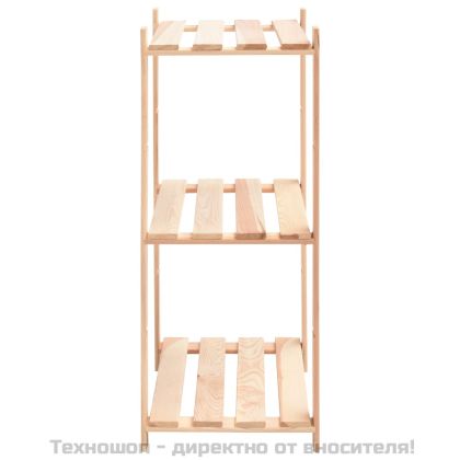 3-етажни стелажи, 5 бр, 60x38x90 см, бор масив, 150 кг