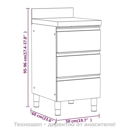 Кухненски шкафове за търговци, 2 бр., неръждаема стомана