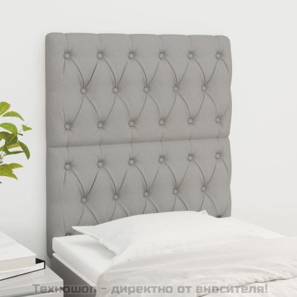 Табла за легло, светло сива, 80x7x118/128 см, плат