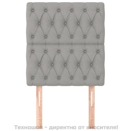 Табла за легло, светло сива, 80x7x118/128 см, плат