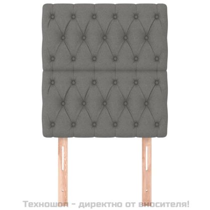 Табла за легло, тъмносива, 80x7x118/128 см, плат