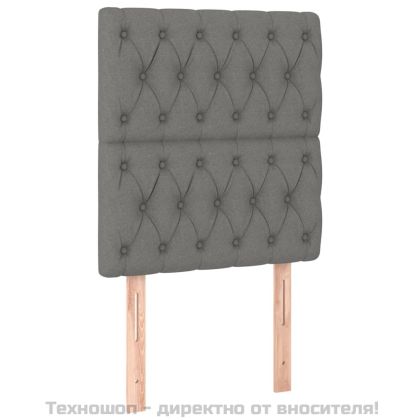 Рамка за легло без матрак, тъмносива, 80x200 см, плат