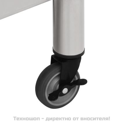 Кухненска работна маса с колелца 80x30x85 см неръждаема стомана