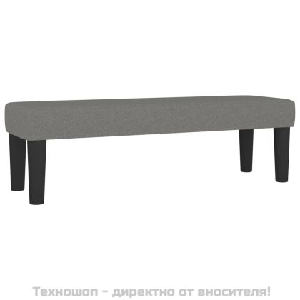 Боксспринг легло с матрак, тъмносиво, 160x200 см, плат