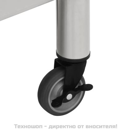 Кухненска работна маса с колелца 60x30x85 см неръждаема стомана