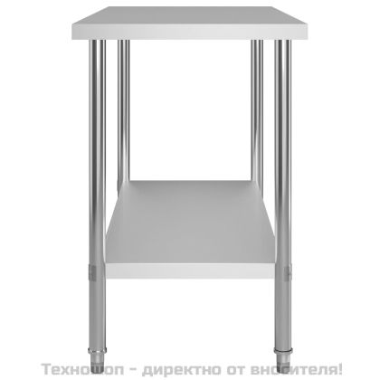 Кухненска работна маса, 120x60x85 см, неръждаема стомана