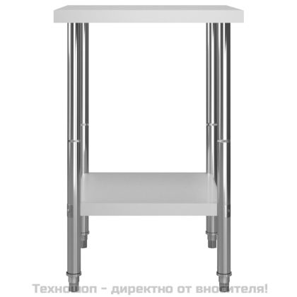 Кухненска работна маса, 60x60x85 см, неръждаема стомана