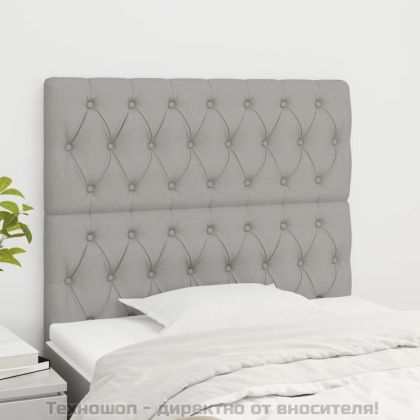 Табла за легло, светло сива, 90x7x118/128 см, плат