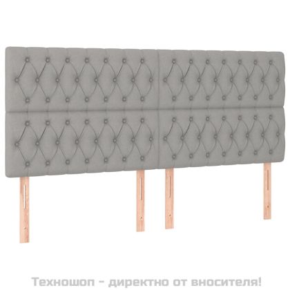 Табла за легло, светло сива, 180x7x118/128 см, плат