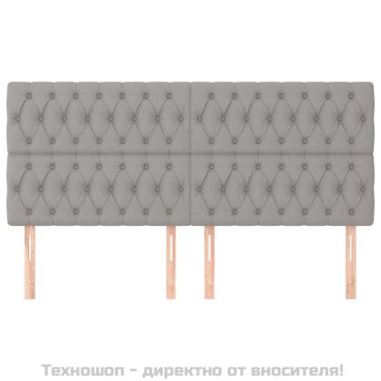 Табла за легло, светло сива, 180x7x118/128 см, плат