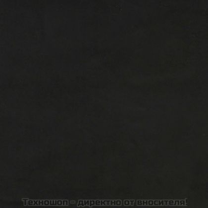 Табла за легло, черна, 200x7x118/128 см, кадифе