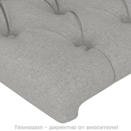 Табла за легло, светло сива, 160x7x118/128 см, плат