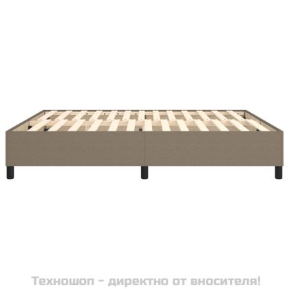 Рамка за легло с пружини, таупе, 160x200 см плат