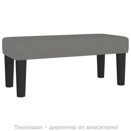 Боксспринг легло с матрак, тъмносив, 90x190 см, плат