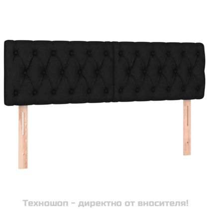 Боксспринг легло с матрак, черно, 160x200 см, плат