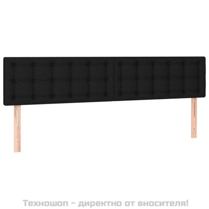 Боксспринг легло с матрак, черно, 180x200 см, плат