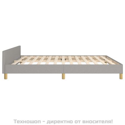 Рамка за легло без матрак, светлосива, 160x200 см, плат