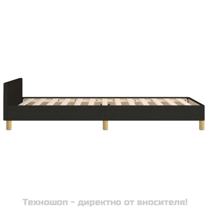 Рамка за легло с табла, черна, 90x200 см плат
