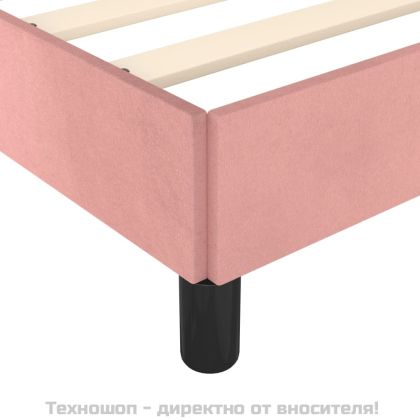 Рамка за легло с табла, розова, 200x200 см, кадифе