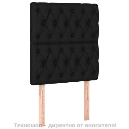 Боксспринг легло с матрак и LED, черно, 80x200 см, плат