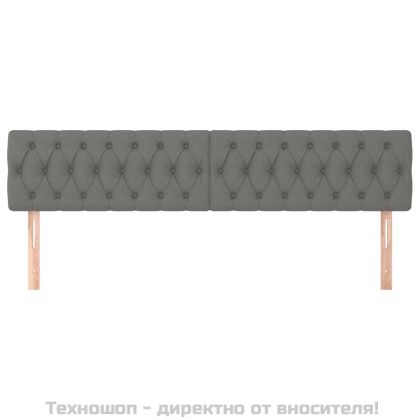 Табла за легло, тъмносива, 180x7x78/88 см, плат