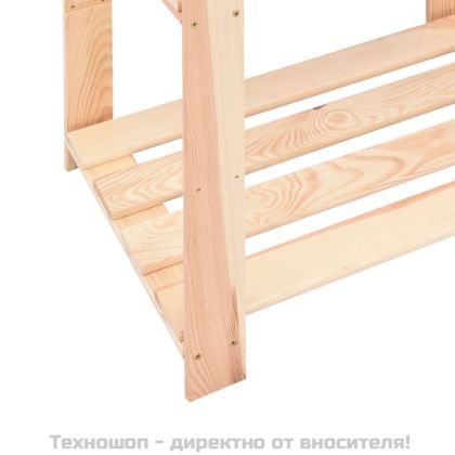 3-етажен стелаж, 80x38x90 см, бор масив, 150 кг