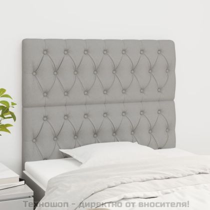 Табла за легло, светло сива, 100x7x118/128 см, плат