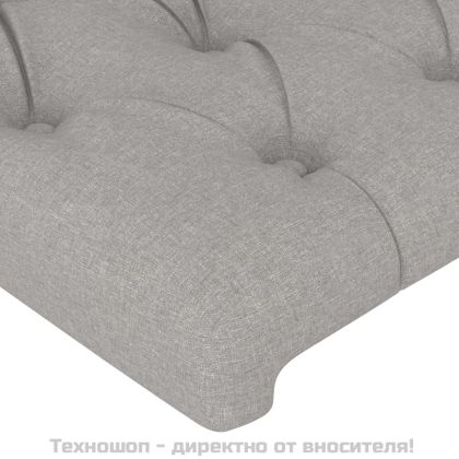 Табла за легло, светло сива, 100x7x118/128 см, плат