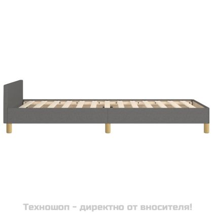 Рамка за легло без матрак, тъмносива, 90x190 см, плат