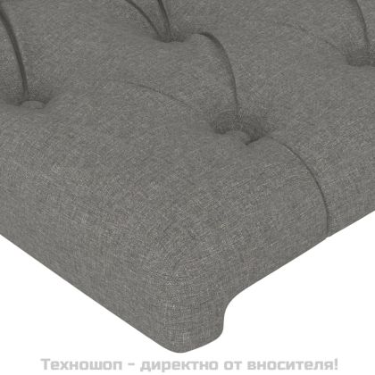 Рамка за легло без матрак, тъмносива, 90x200 см, плат