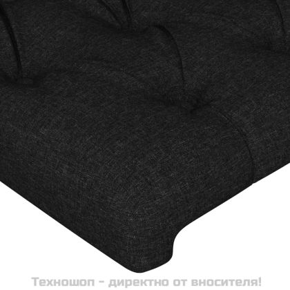 Рамка за легло без матрак, Черно, 90x200 см, плат