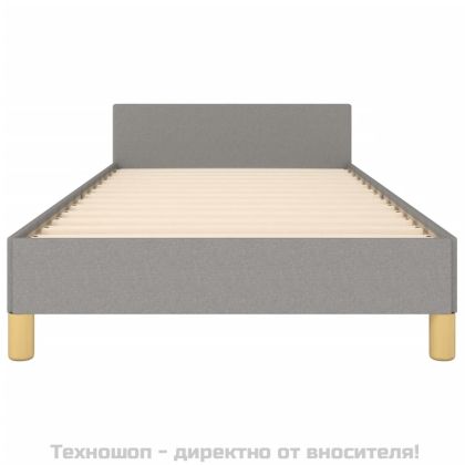 Рамка за легло без матрак, светлосива, 100x200 см, плат