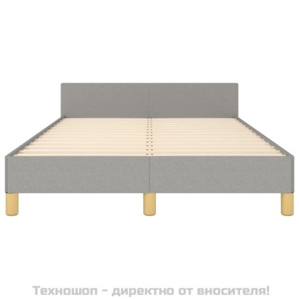 Рамка за легло без матрак, светлосива, 120x200 см, плат