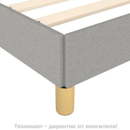 Рамка за легло без матрак, светлосива, 120x200 см, плат