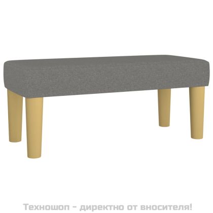 Боксспринг легло с матрак, тъмносив, 90x190 см, плат