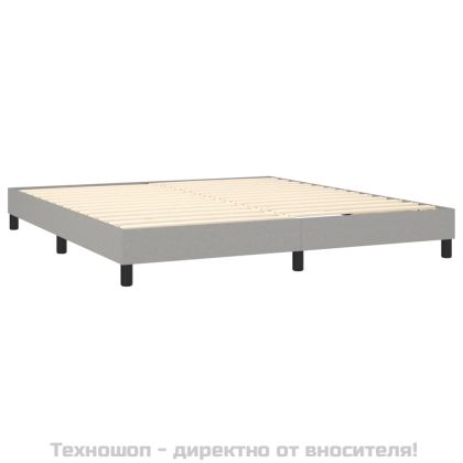 Боксспринг легло с матрак, светлосиво, 180x200 см, плат
