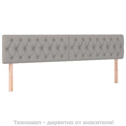 Боксспринг легло с матрак, светлосиво, 200x200 см, плат