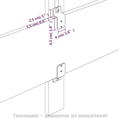 Табла за легло, черна, 200x7x78/88 см, кадифе