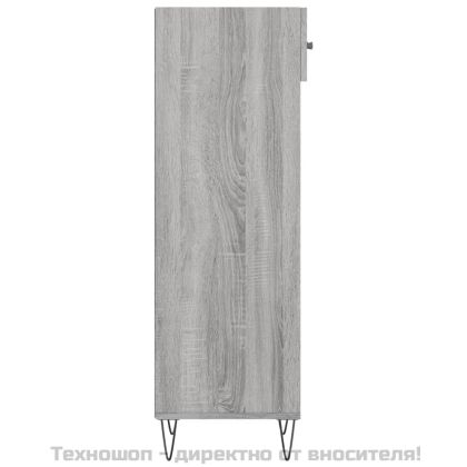 Шкаф за обувки, сив сонома, 30x35x105 см, инженерно дърво
