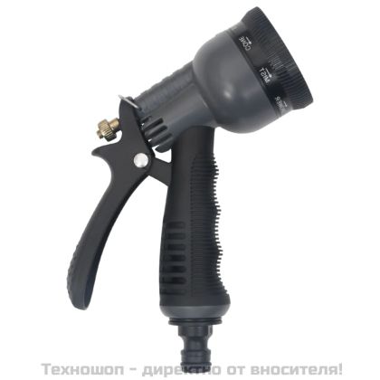 Градински маркуч с дюза сребрист 0,6" 30 м неръждаема стомана