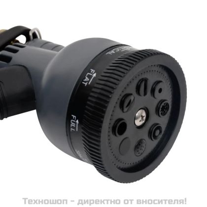 Градински маркуч с дюза сребрист 0,6" 30 м неръждаема стомана