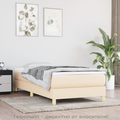 Рамка за легло с пружини, kремав, 80x200 см, плат