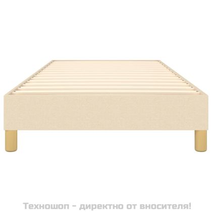 Рамка за легло с пружини, kремав, 80x200 см, плат