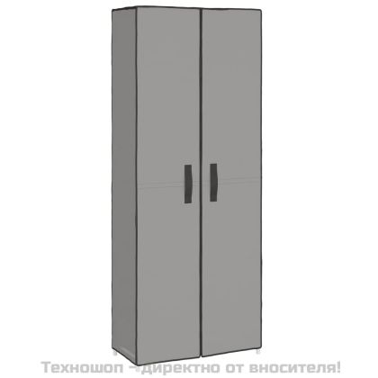 Шкаф за обувки, сив, 60x30x166 см, плат