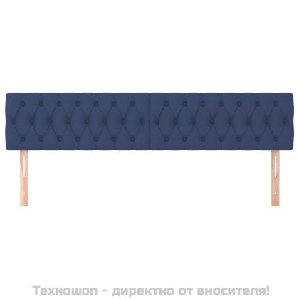 Табла за легло, синя, 180x7x78/88 см, плат