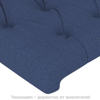 Табла за легло, синя, 180x7x78/88 см, плат