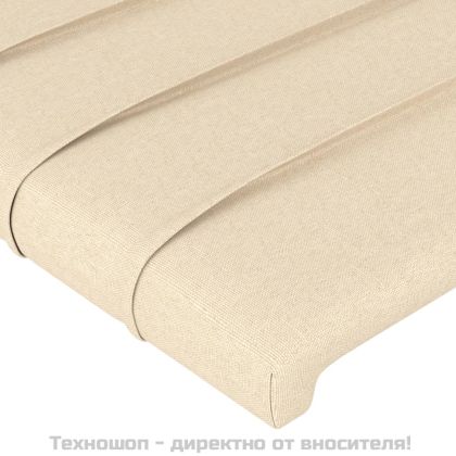 Горна табла за легло, кремава, 80x5x78/88 см, плат