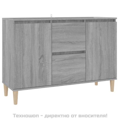 Сайдборд, сив сонома, 101x35x70 см, инженерно дърво