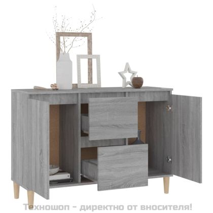 Сайдборд, сив сонома, 101x35x70 см, инженерно дърво